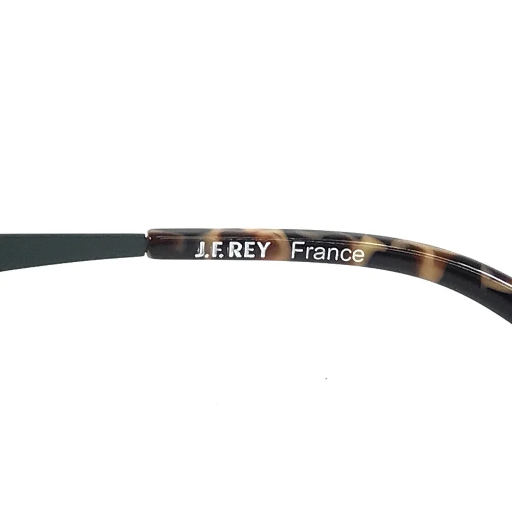 J. F. Rey Petite Eyeglasses Frames PM096 9247 Green Leopard Print 48-21-140